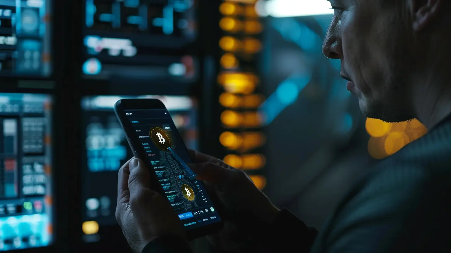 Smartphone showing fake Elon Musk crypto casino ad with scam warning indicators and cryptocurrency symbols
